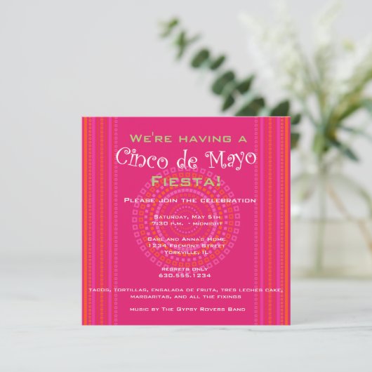 Invitation Cinco de Mayo/Fiesta (Debout devant)