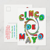 Invitation Cinco de Mayo Fiesta - Carte postale (Devant / Derrière)