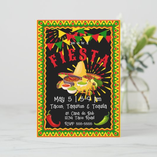 Invitation Cinco de Mayo Fiesta Salsa (Debout devant)