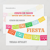 Invitation Cinco de Mayo Fiesta Texas (Devant / Derrière)