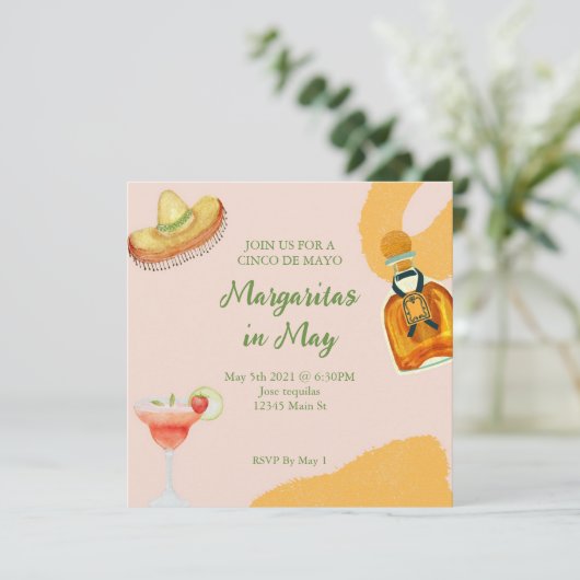 Invitation cinco de mayo party (Debout devant)