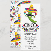 Invitation Cinco de Mayo Pepper Sombrero (Devant / Derrière)