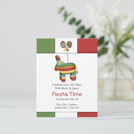 Invitation Cinco De Mayo Pinata Fiesta (Debout devant)