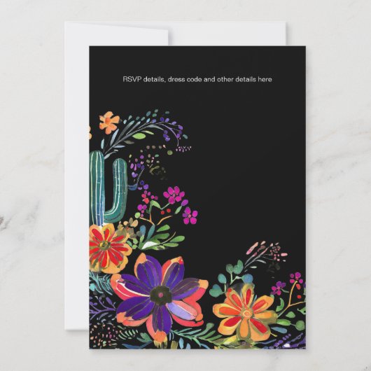 Invitation Cinco De Meowo Fun Chat Fête Heure (Dos)