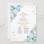 Invitation Cinderella Blue Fairytale Princess Quinceanera (Dos)