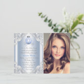 Invitation Cinderella Blue Princess Anniversaire (Debout devant)