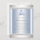 Invitation Cinderella Blue Silver Princesse Quinceanera (Dos)