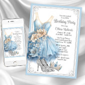 Invitation Cinderella Diamond Chaussures Anniversaire Fête