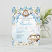 Invitation Cinderella Princess Carriage Elegant Quinceanera (Debout devant)