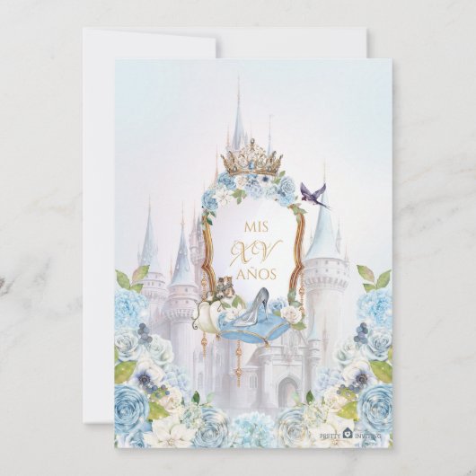 Invitation Cinderella Princess Carriage Elegant Quinceanera (Dos)