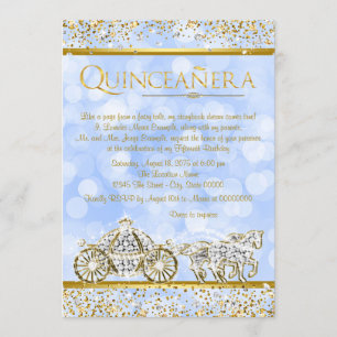 Invitation Cinderella Princess Horse Carriage Quinceanera