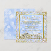 Invitation Cinderella Princess Horse Carriage Quinceanera (Devant / Derrière)