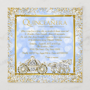 Invitation Cinderella Princess Horse Carriage Quinceanera