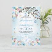 Invitation Cinderella Princess Jardin enchanté Quinceanera (Debout devant)