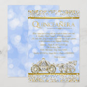 Invitation Cinderella Princesse Cheval Carrosse Quinceanera (Devant / Derrière)