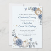 Invitation Cinderella Sweet 16 Anniversaire Conte de Fées Ble (Devant)