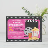 Invitation Cinéma de nuit Cinéma de fête d'anniversaire Visit (Debout devant)