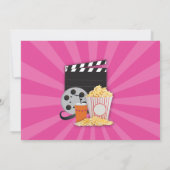 Invitation Cinéma de nuit Cinéma de fête d'anniversaire Visit (Dos)