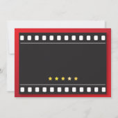 Invitation Cinéma Fête d'anniversaire Film N'importe quel âge (Dos)