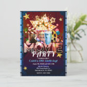 Invitation Cinéma Films Vidéo Nuit Anniversaire Fête (Debout devant)