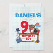 Invitation Cinéma Nuit Cinéma Anniversaire Soirée Thème (Devant)