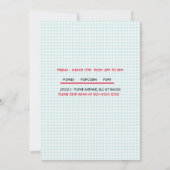 Invitation Cinéma Nuit Cinéma Anniversaire Soirée Thème (Dos)