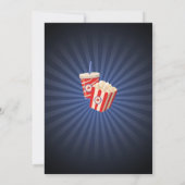Invitation Cinéma Soirée Anniversaire Popcorn Film (Dos)