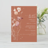 Invitation Cinnamon Automne Gold Texte Bridal Douche Invitati (Debout devant)