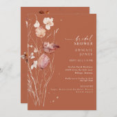 Invitation Cinnamon Automne Gold Texte Bridal Douche Invitati (Devant / Derrière)