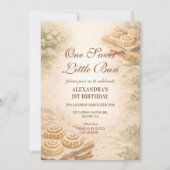 Invitation Cinnamon Bakery Little Bun 1st Birthday (Devant)