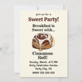 Invitation Cinnamon Rolls Cute Swete Breakfast (Devant)