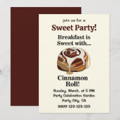 Invitation Cinnamon Rolls Cute Swete Breakfast (Devant / Derrière)
