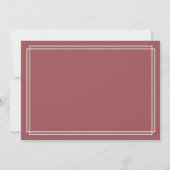 Invitation Cinnamon Rose Classic Simple Elegant Frame Mariage (Dos)