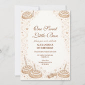 Invitation Cinnamon Swirl Little Bun Birthday (Devant)