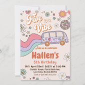 Invitation Cinq a Vibe Super Retro Rainbow 5e anniversaire (Devant)