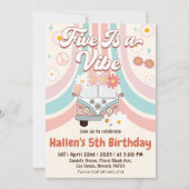 Invitation Cinq a Vibe Super Retro Rainbow 5e anniversaire (Devant)