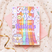 Invitation Cinq a Vibe Super Retro Rainbow 5e anniversaire