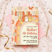 Invitation Cinq a Vibe Super Retro Rainbow 5e anniversaire