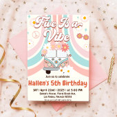 Invitation Cinq a Vibe Super Retro Rainbow 5e anniversaire