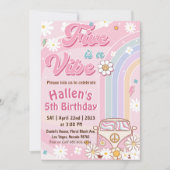 Invitation Cinq a Vibe Super Retro Rainbow 5e anniversaire (Devant)