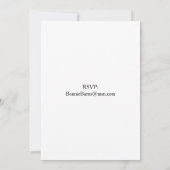 Invitation Cinq ballons d'anniversaire sur Black 50th Party (Dos)