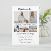 Invitation Cinq Collage photo Baby shower inspirationnel (Debout devant)