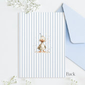 Invitation CINQ Silly Goose Cute Pinstripe Boy 4e anniversair