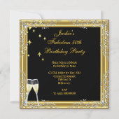 Invitation Cinquante 50 & Fantastic Fabulous Gold Black (Dos)