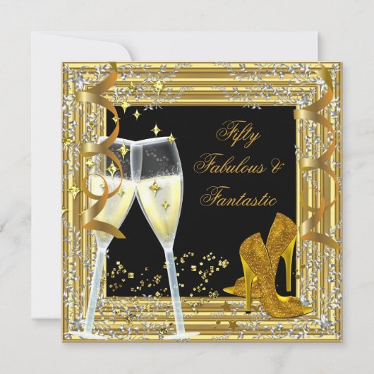 Invitation Cinquante 50 & Fantastic Fabulous Gold Black (Devant)