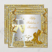 Invitation Cinquante 50 & Fantastic Fabulous Gold Silver (Devant / Derrière)