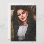 Invitation Cinquante 50e anniversaire photo noir or arrière - (Devant)