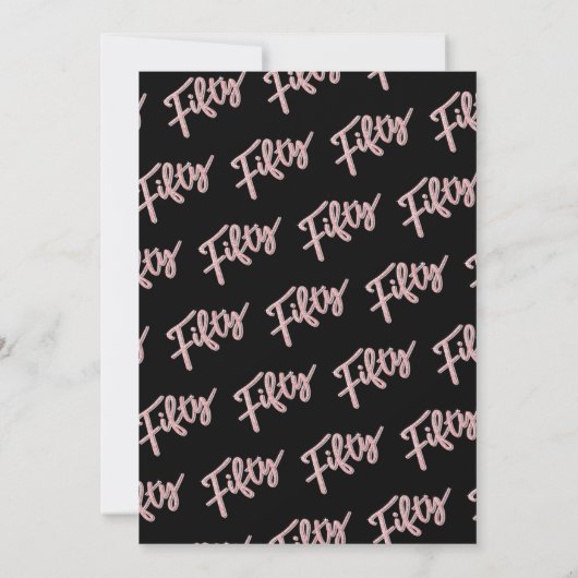 Invitation Cinquante 50e anniversaire script photo parties sc (Dos)