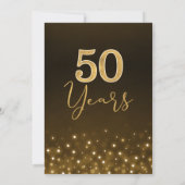Invitation Cinquante ans de mariage or brun 50e anniversaire (Dos)