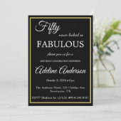 Invitation Cinquante ans et Fabuleuse Femme Noir Or 50e Anniv (Debout devant)